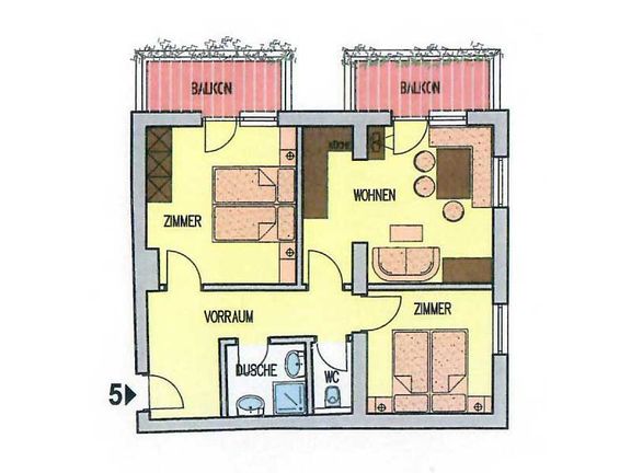 Appartement 5 Grundriss 
